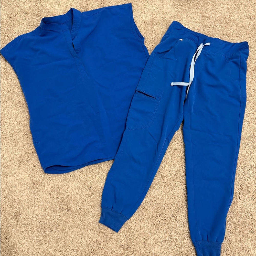 Figs Technical Collection XXS Scrub Top in Royal Blue